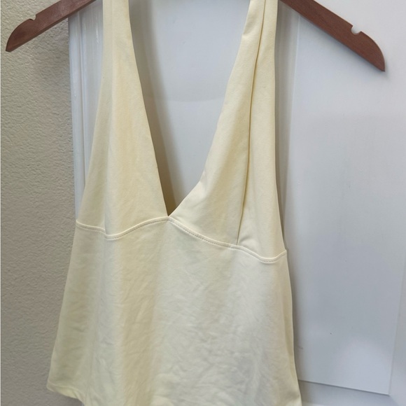 FREE PEOPLE Still Here Halter Top in Butter Yellow - Picture 1 of 5